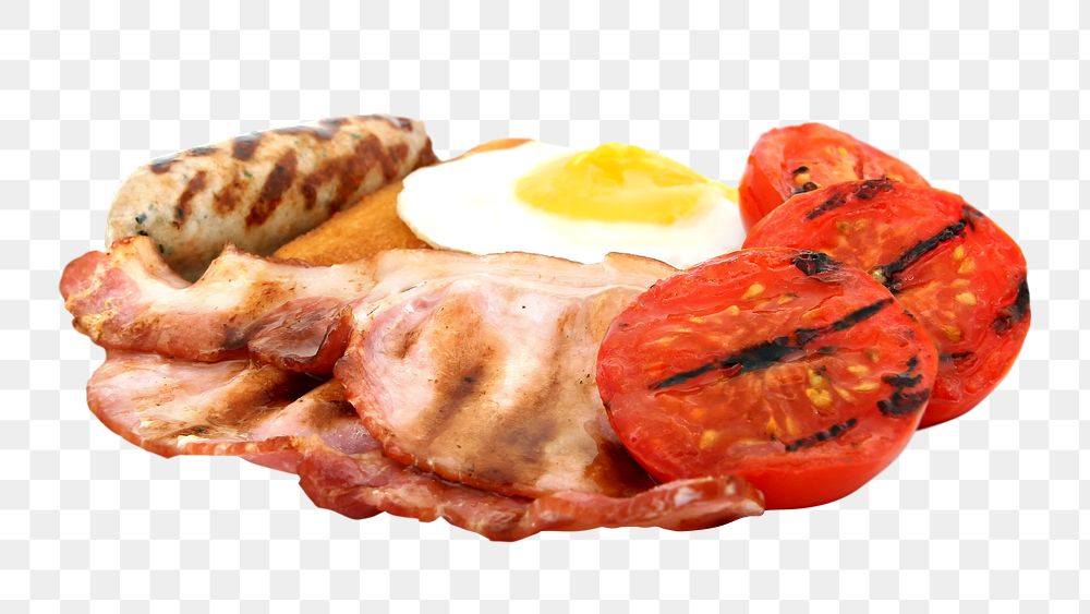 English breakfast png food sticker, transparent background