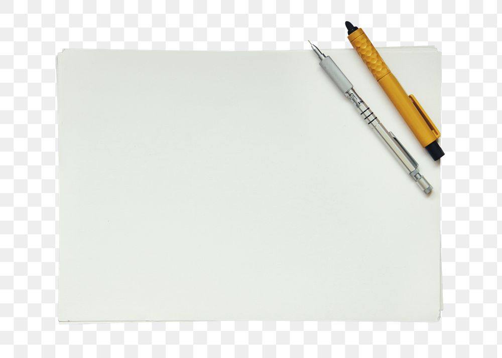 Blank paper png, transparent background