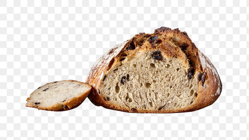 Sourdough bread png, transparent background