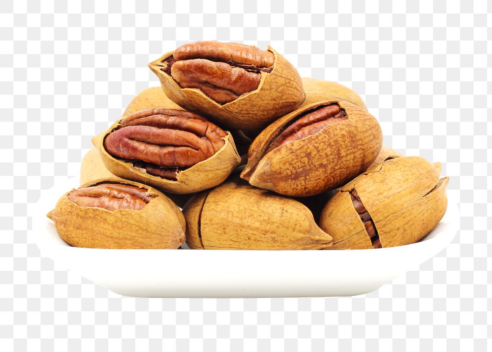 Pecan nuts png food png sticker, transparent background