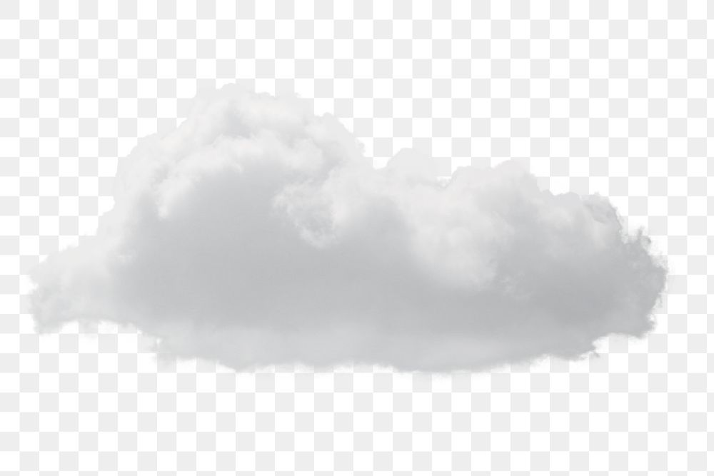 Fluffy cloud png sticker, transparent background