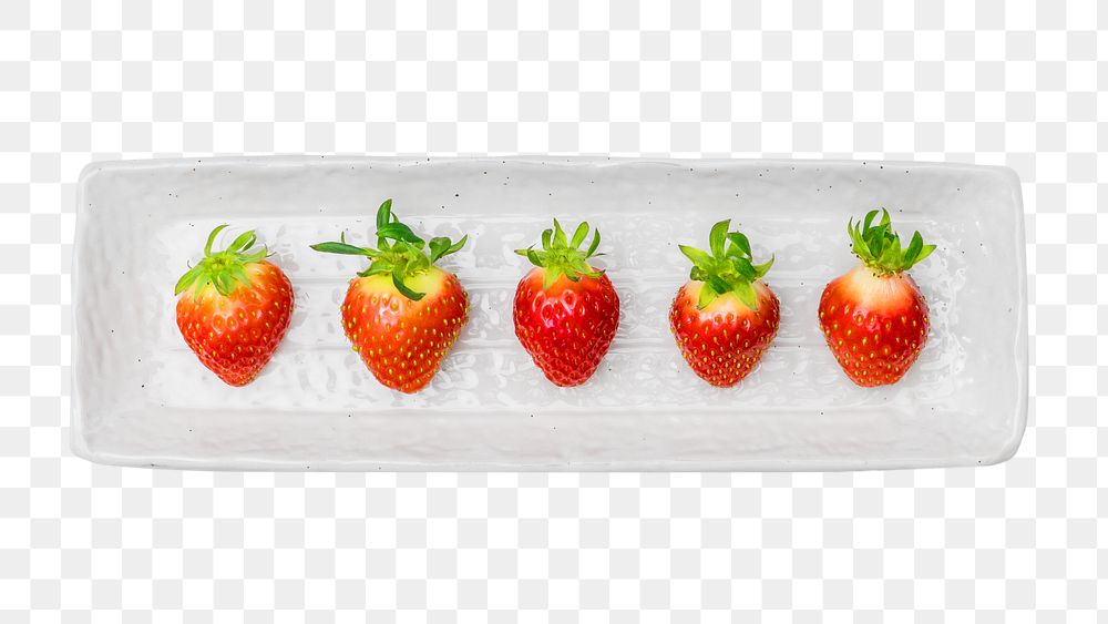 Strawberry fruits png, transparent background