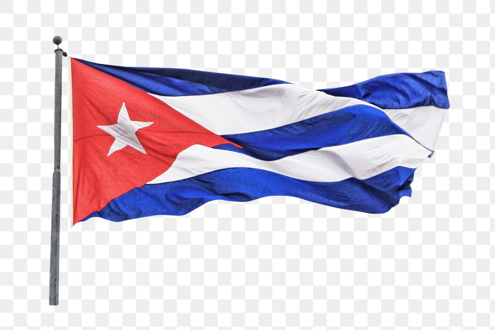 Cuban flag png, transparent background