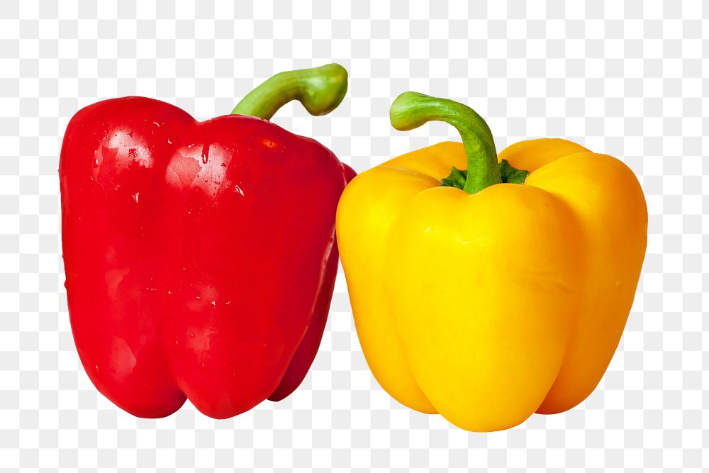 Bell pepper vegetable png, transparent background