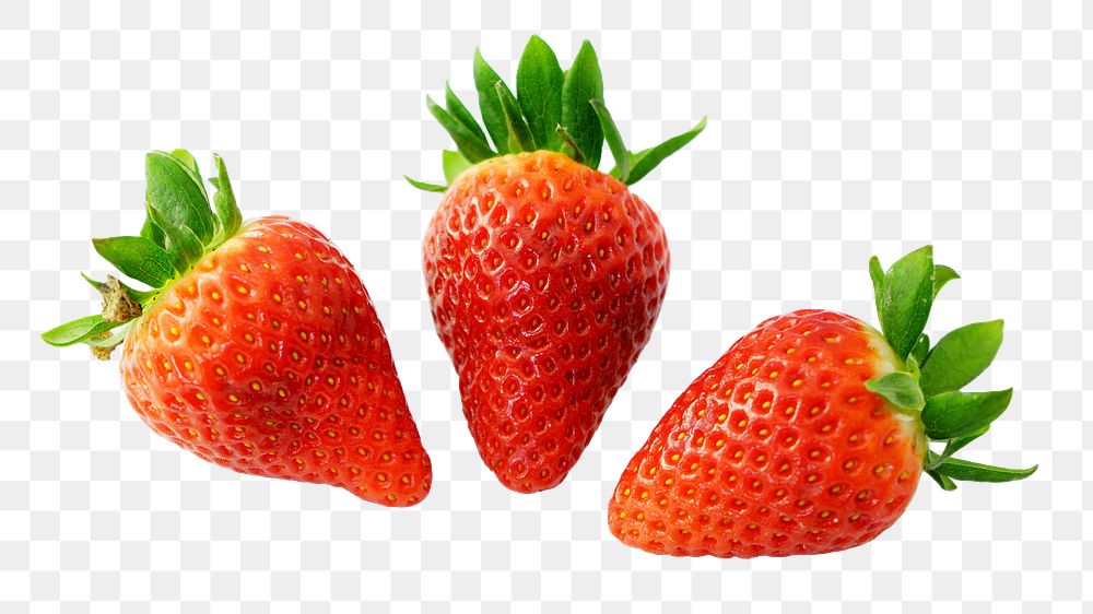 Strawberry fruit png, transparent background