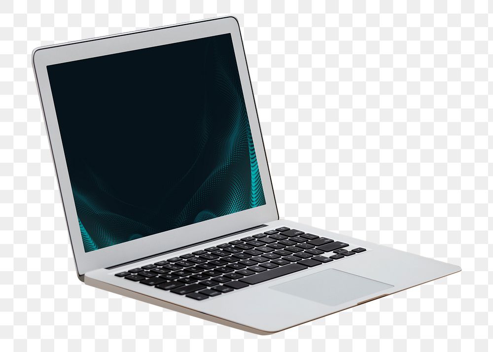 Laptop digital device png, transparent background