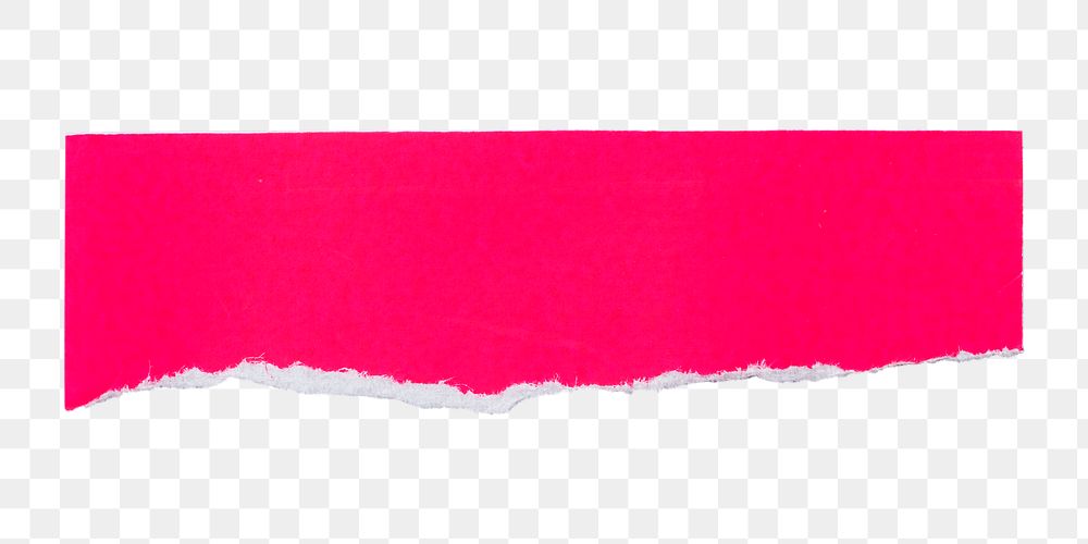 Pink ripped paper png sticker, transparent background