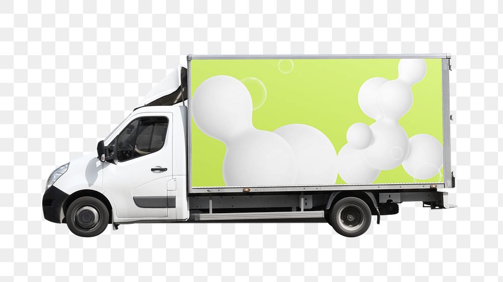 Moving truck png sticker, logistic vehicle, transparent background