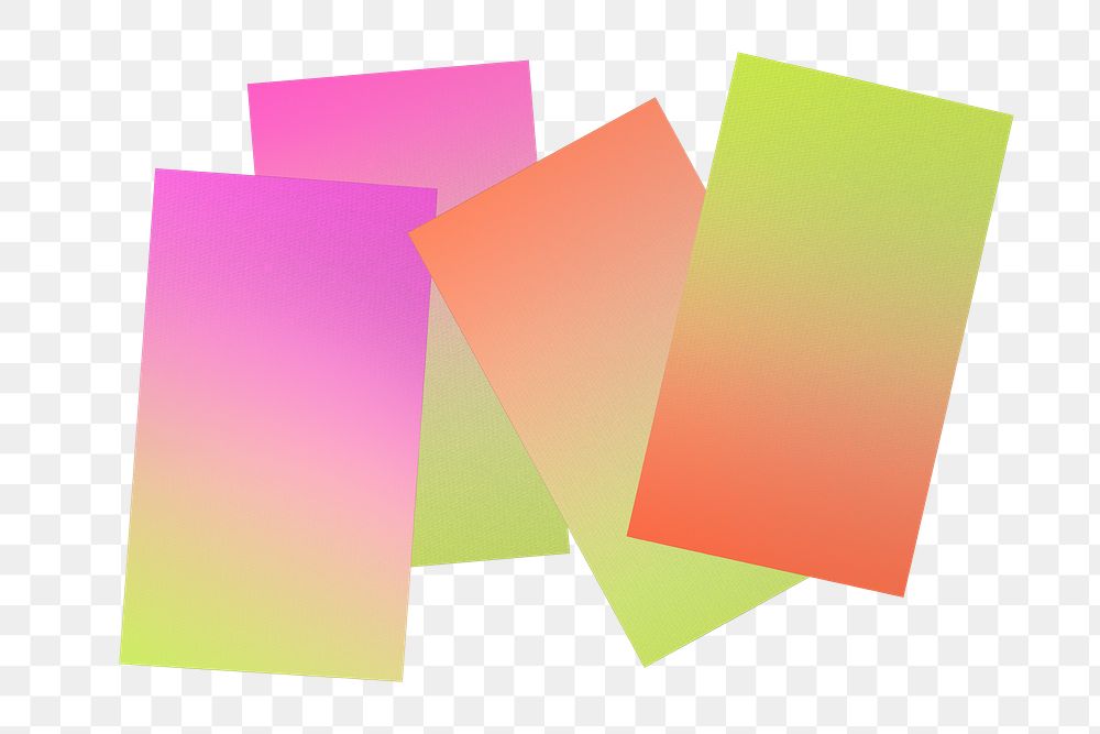 Colorful gradient posters png sticker, transparent background