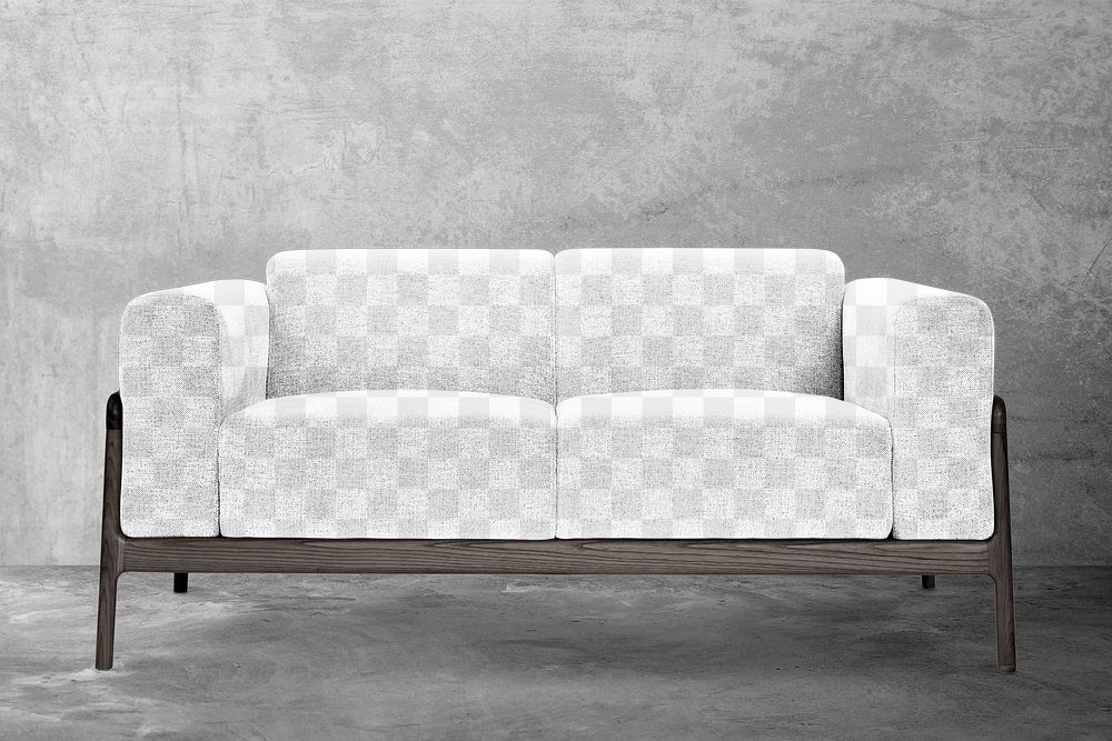 Sofa png mockup, transparent design