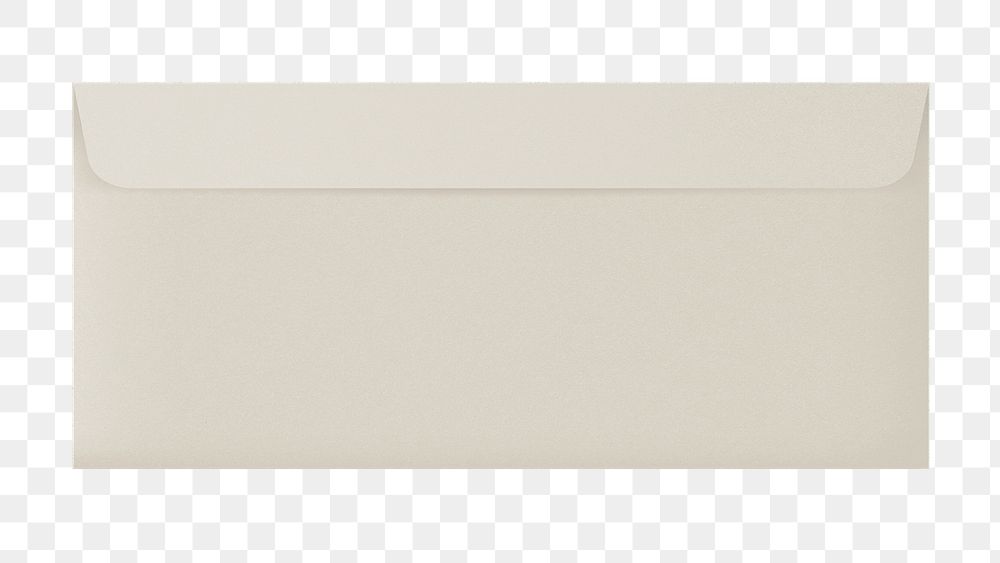 Beige envelope png corporate identity sticker, transparent background