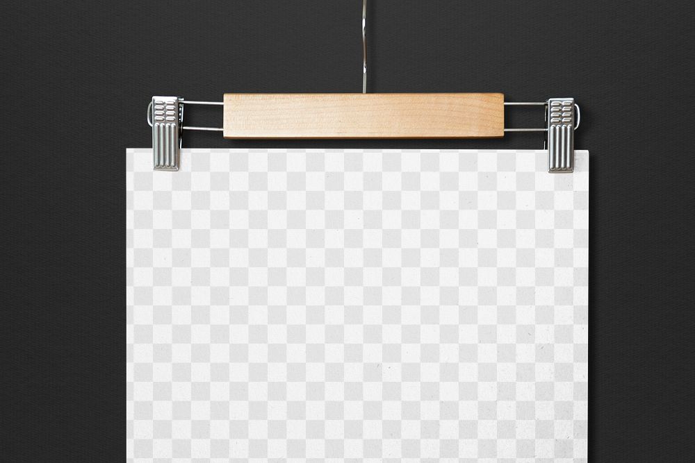 Poster png transparent paper mockup