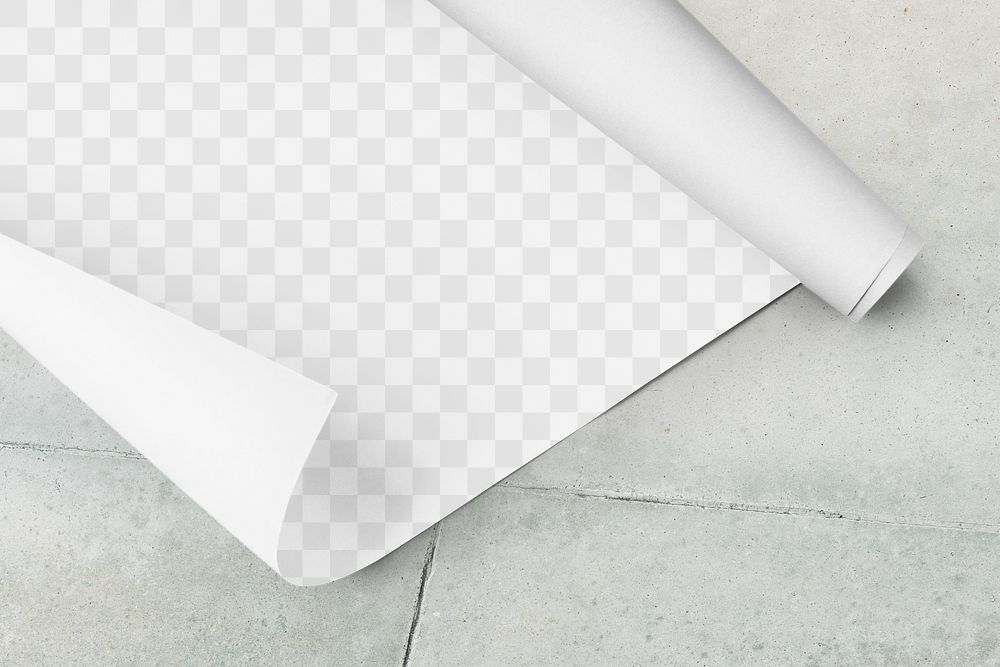 Poster png transparent paper mockup