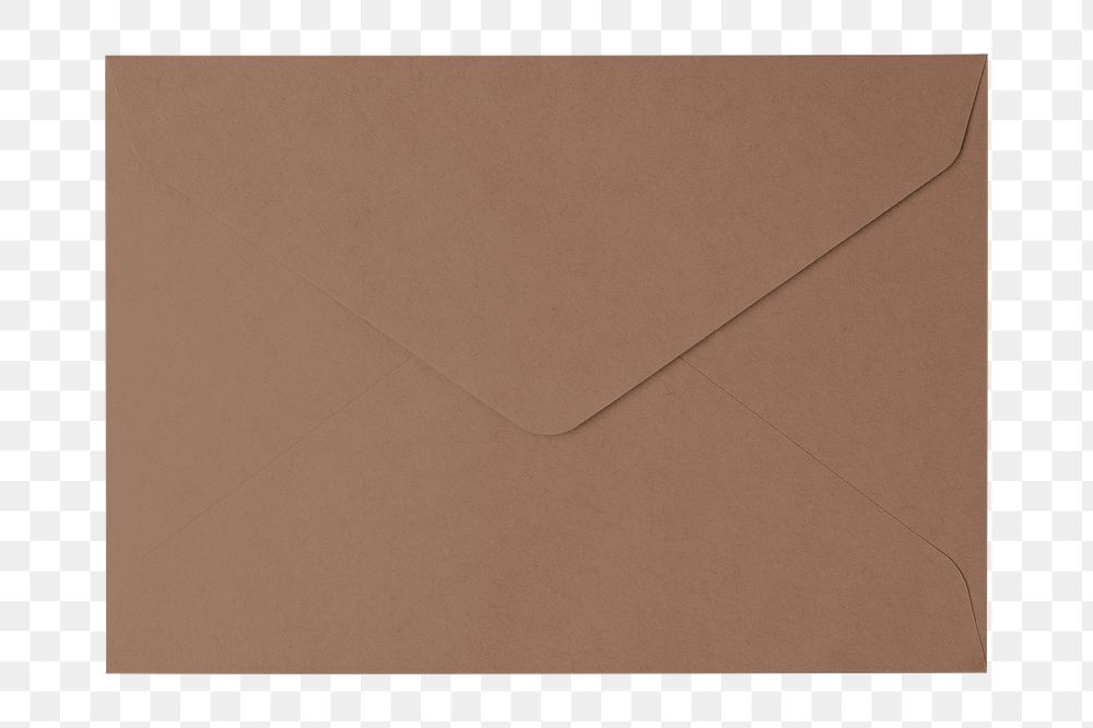Brown envelope png sticker, transparent background