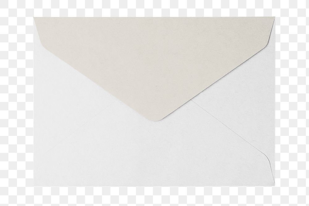 White envelope png sticker, transparent background