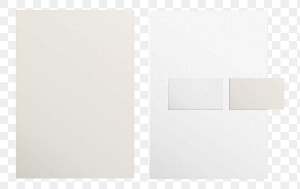 Blank corporate identity png, transparent background