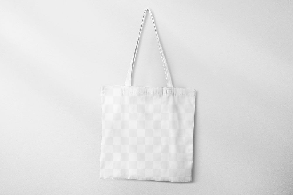 Tote bag png transparent mockup