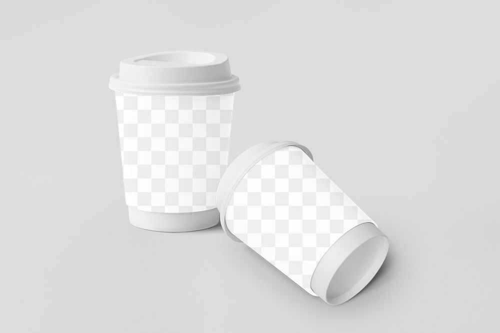 Coffee cup png transparent mockup
