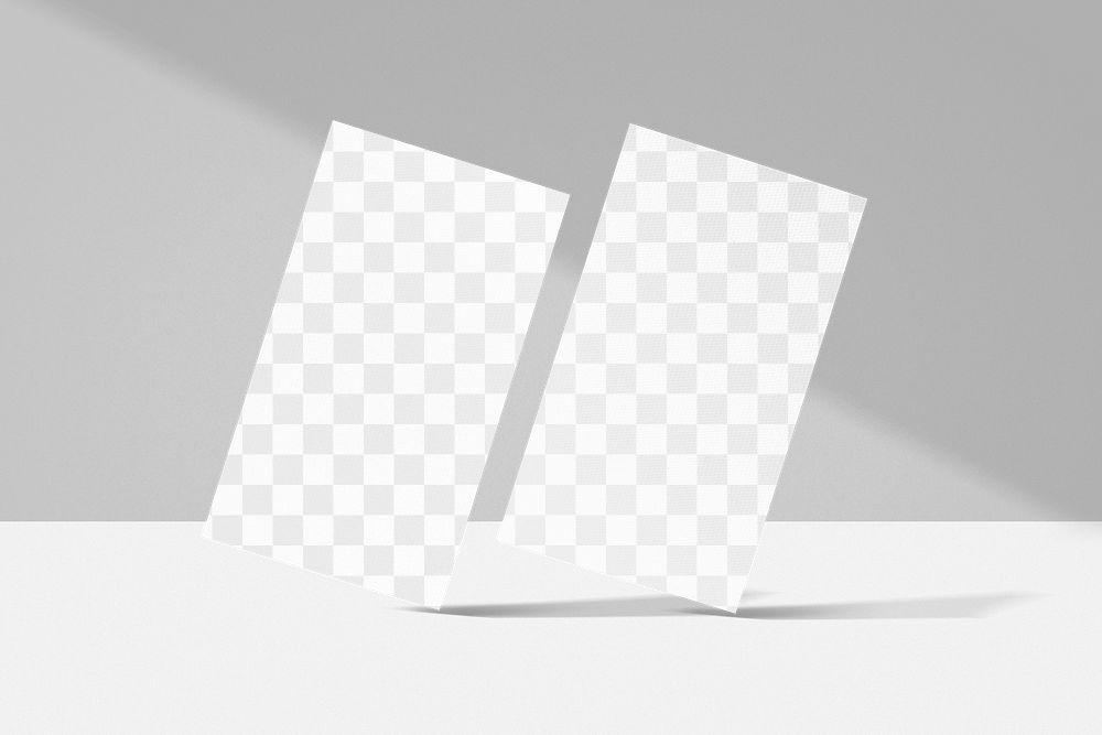 Business card png transparent mockup