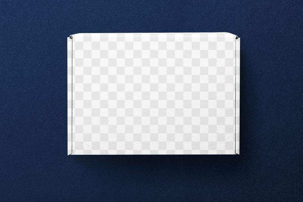 Kraft box png transparent mockup