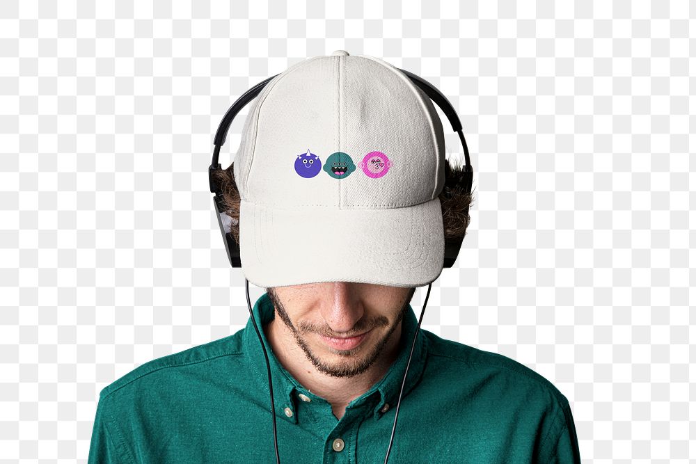 Cute baseball cap png, transparent background