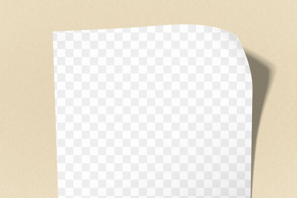 Poster paper png mockup, transparent design