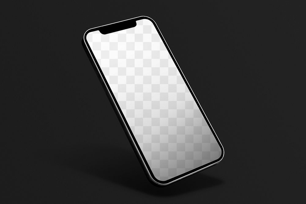 Smartphone screen png transparent mockup