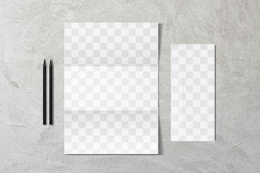 Corporate identity png transparent mockup, business branding