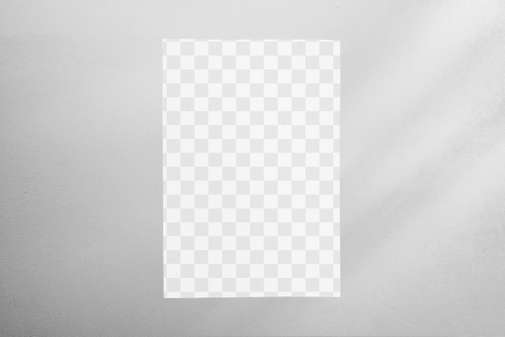 Poster paper png mockup, transparent design