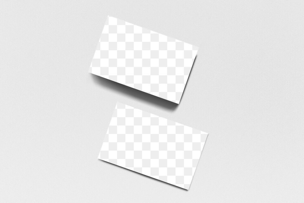 Business card png transparent mockup