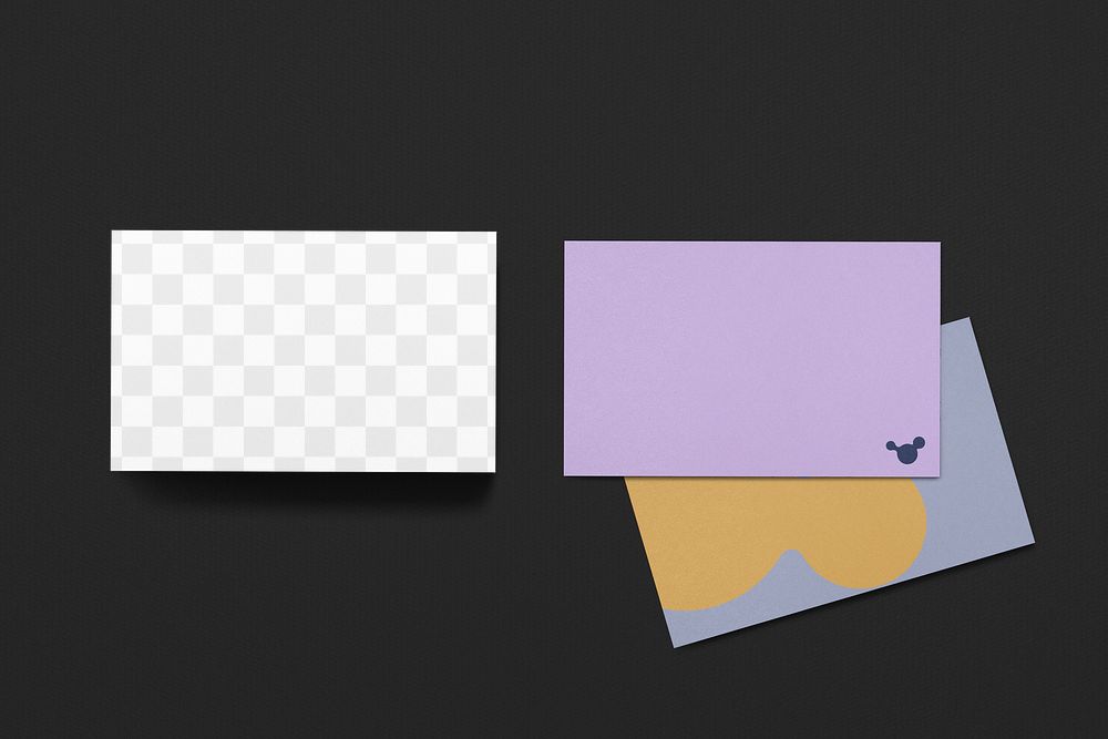 Business card png transparent mockup