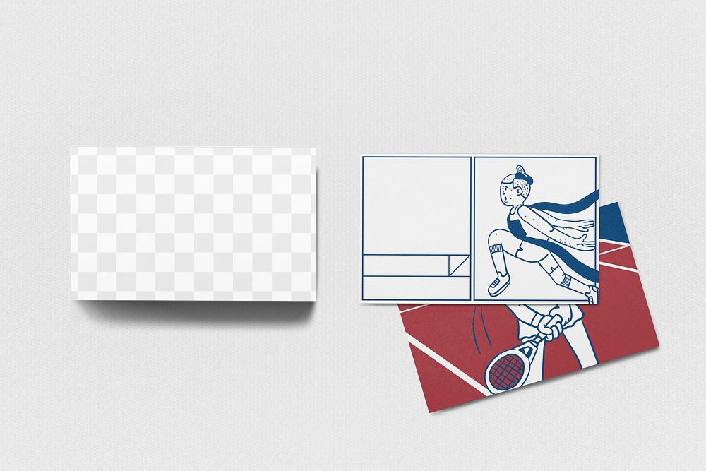 Business card png transparent mockup