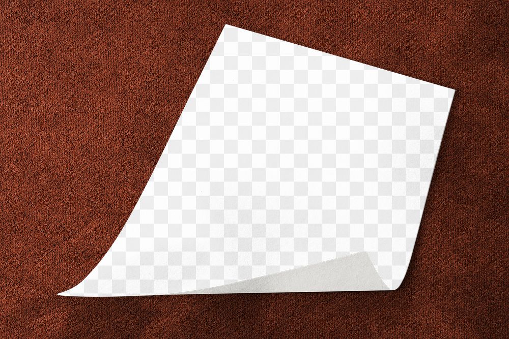 Poster paper png mockup, transparent design