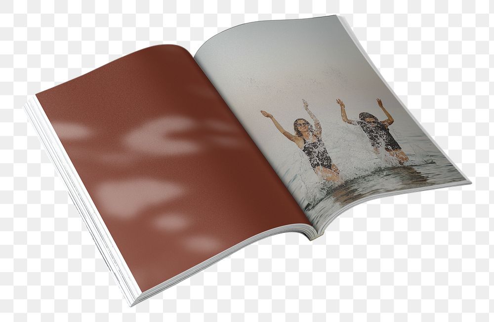 Abstract magazine page png, transparent background