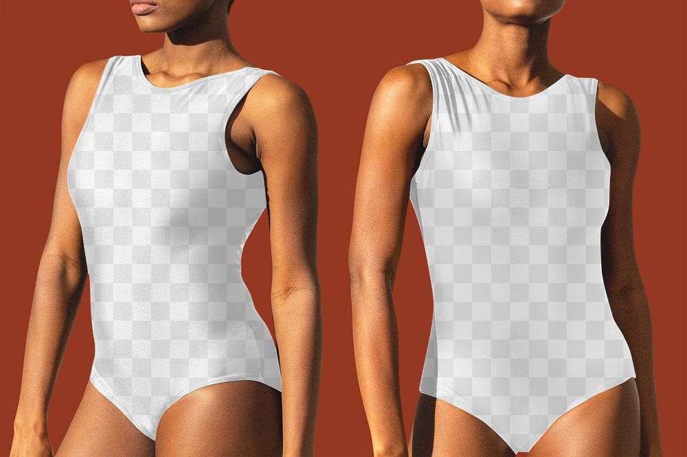 One-piece swimsuit png transparent mockup