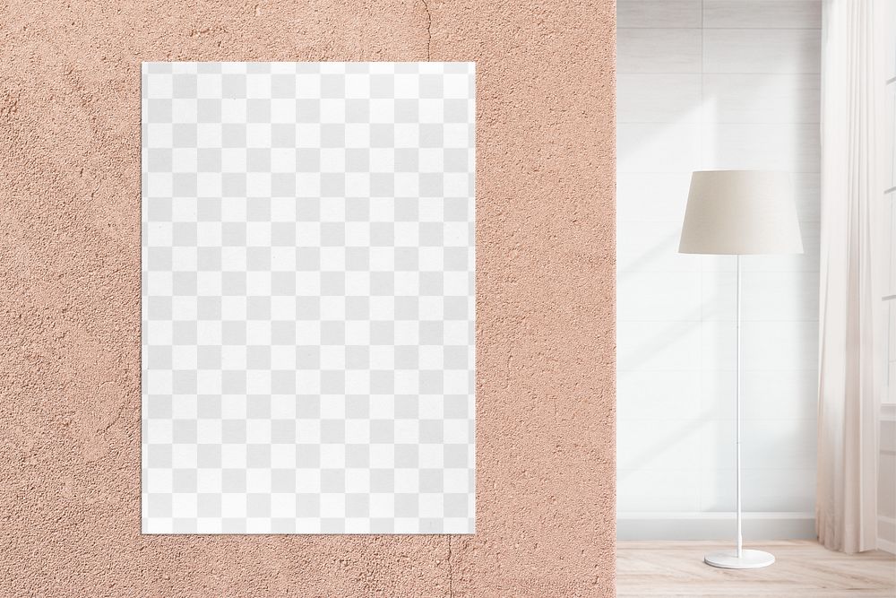 Poster paper png mockup, transparent design