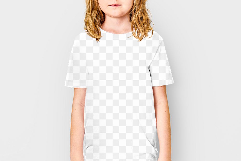 Kids t-shirt png transparent mockup
