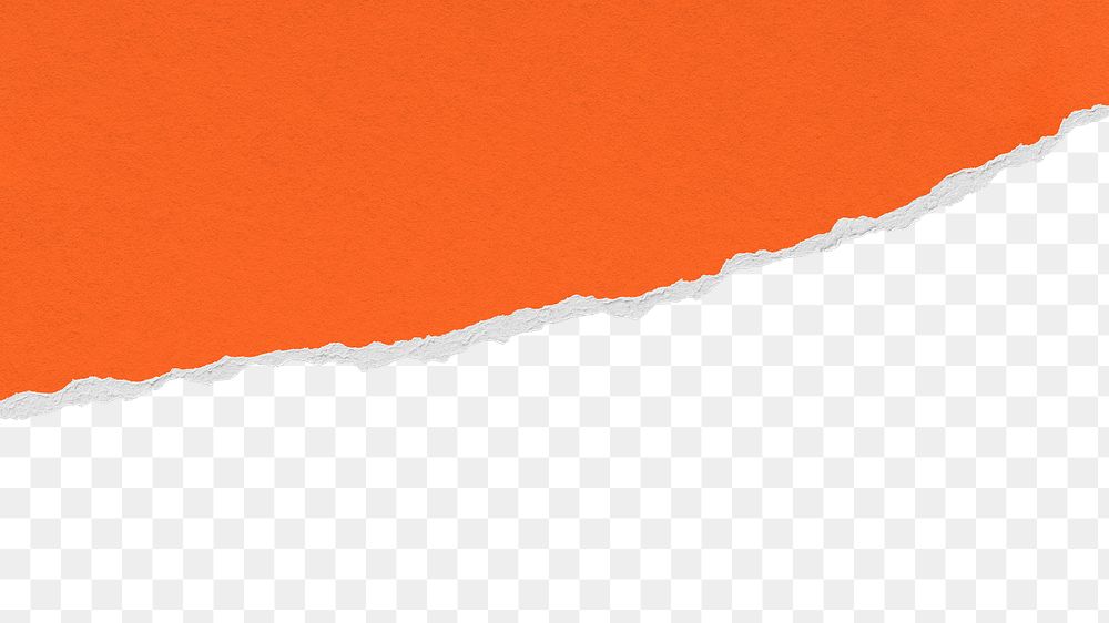Orange border png sticker, paper craft on transparent background 