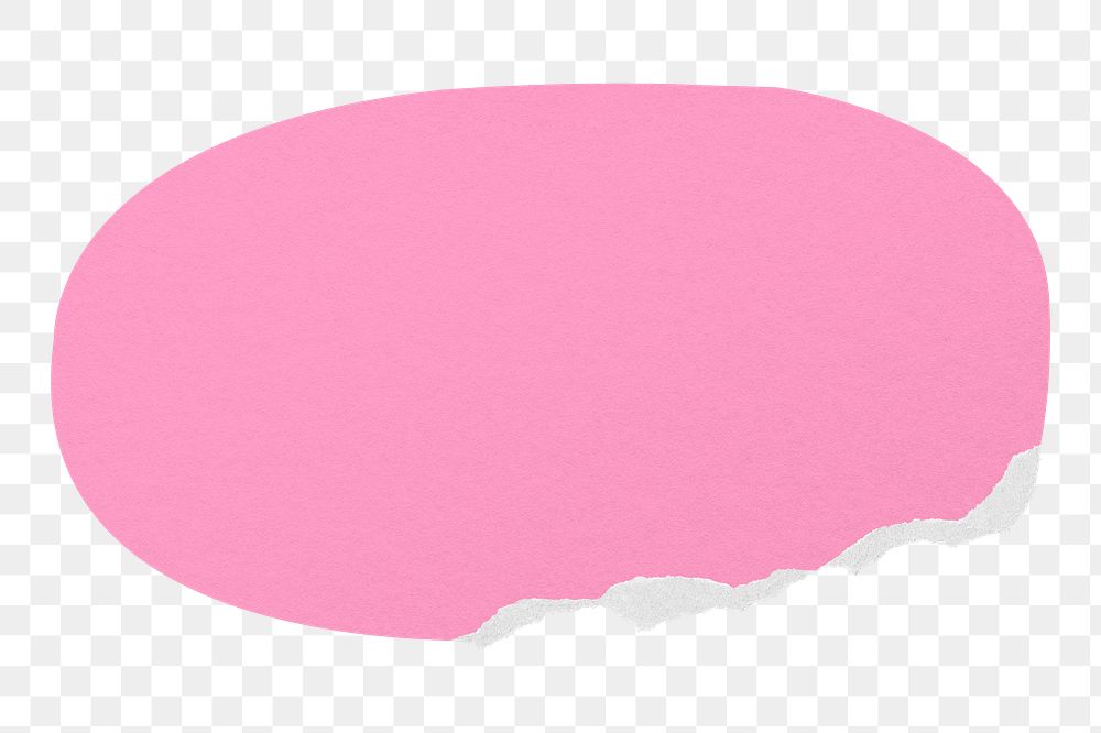 Pink paper shape png badge, transparent background