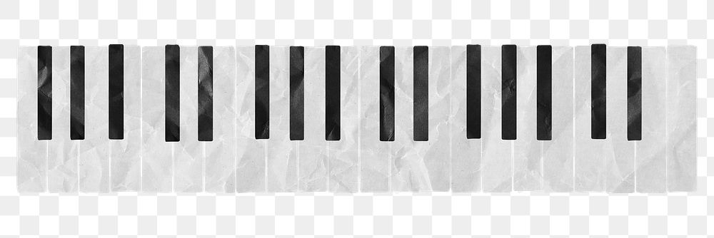 Piano keys png music sticker, transparent background