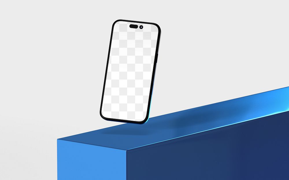 Smartphone screen png transparent mockup