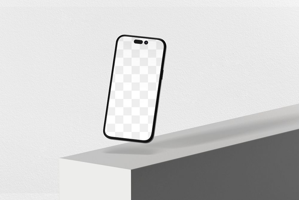 Smartphone screen png transparent mockup