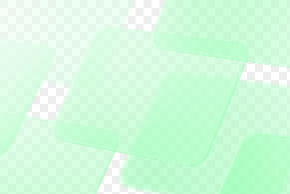 Green squares png geometric shape, transparent background