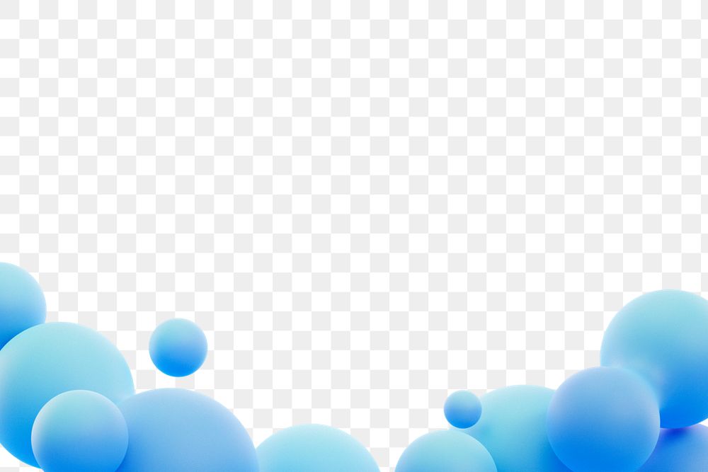 PNG blue liquid fluid border, transparent background