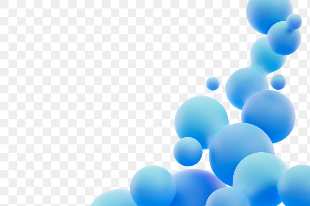 PNG blue liquid fluid border, transparent background