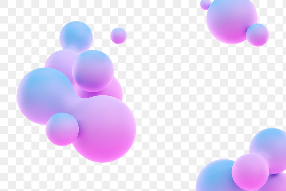 PNG gradient liquid fluid border, transparent background