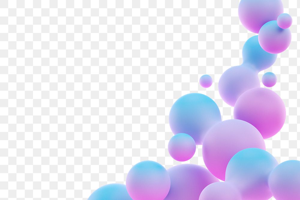 PNG gradient liquid fluid border, transparent background