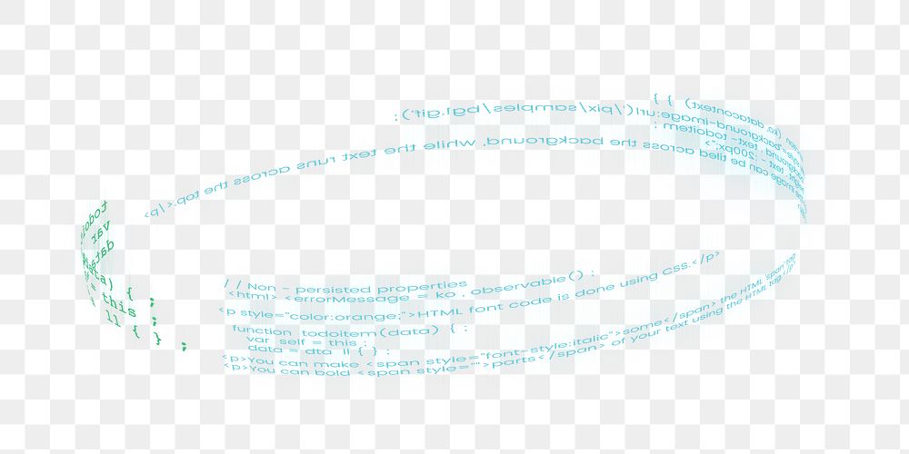 Futuristic code circle png element, digital remix, transparent background