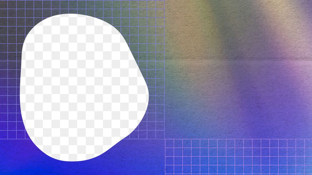 PNG gradient blob shape frame sticker, transparent background
