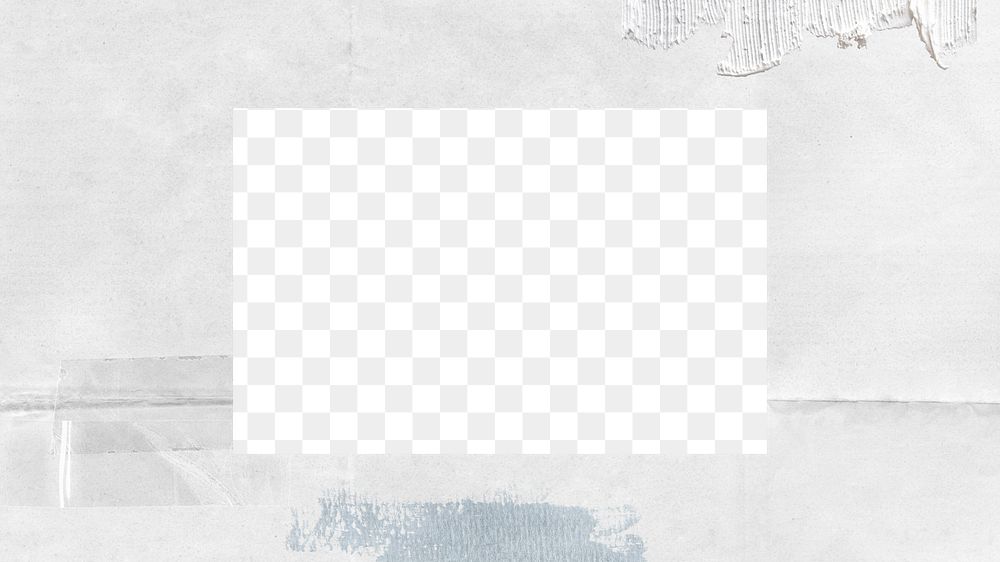 Off-white frame png paper texture sticker, transparent background